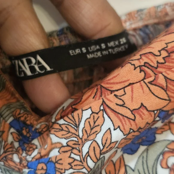 ZARA Floral Tie Strap Maxie Dress Boho - Picture 7 of 12